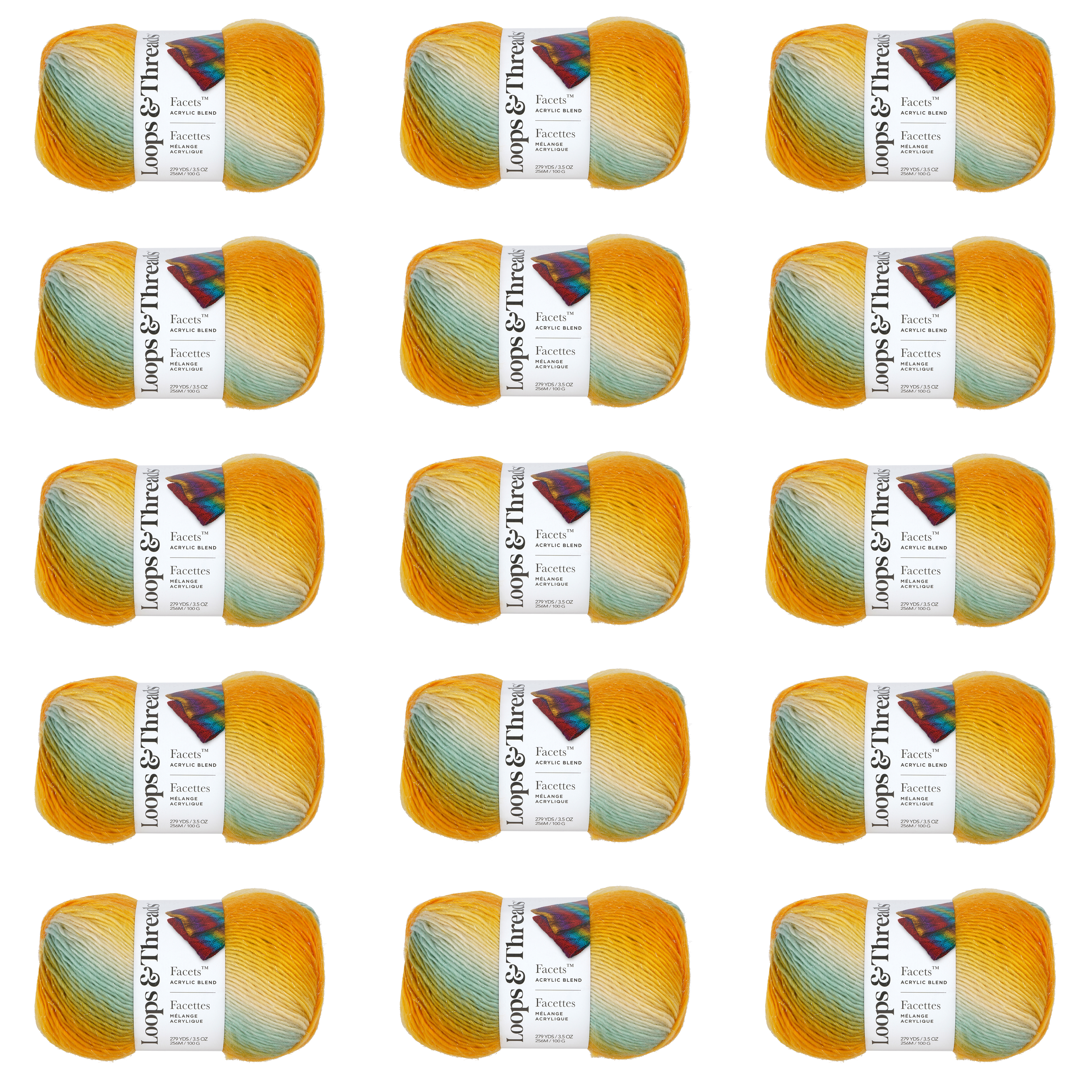 15 Pack: Facets™ Yarn by Loops & Threads®